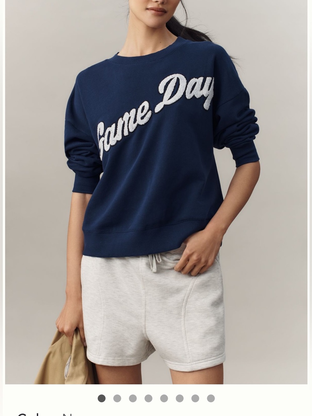 Navy "Game Day" Script Sweatshirt